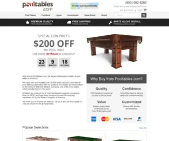 Pooltables.com(Pool Tables) Screenshot