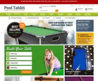 Pooltablesonline.co.uk(Pool Tables) Screenshot