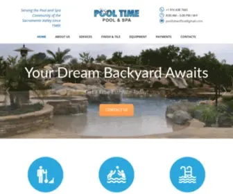 Pooltimepoolspa.com(Custom in) Screenshot