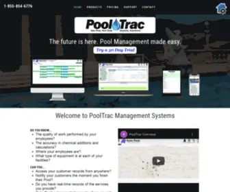 Pooltrac.com(PoolTrac swimming pool service management software) Screenshot
