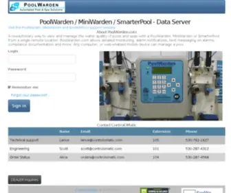 Poolwarden.com(Pool water chemistry chemical pH ORP Controller) Screenshot