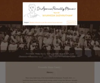 Poomullymana.com(Authentic Panchakarma Treatments in Kerala) Screenshot