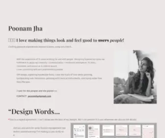 PoonamjHa.design(Poonam Jha) Screenshot