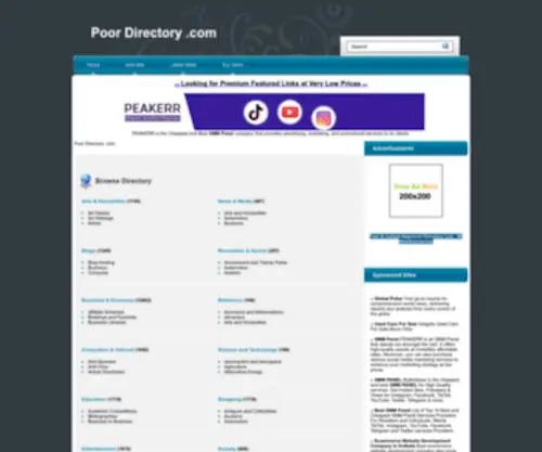 Poordirectory.com(Poor Directory .com) Screenshot