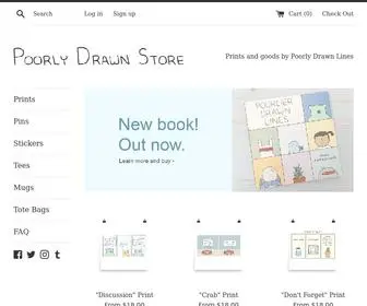 Poorlydrawnstore.com(Poorly Drawn Lines Store) Screenshot