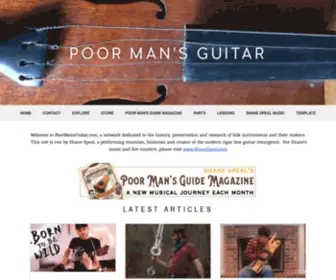 Poormansguitar.com(Home page of Poor Man's Guitar) Screenshot