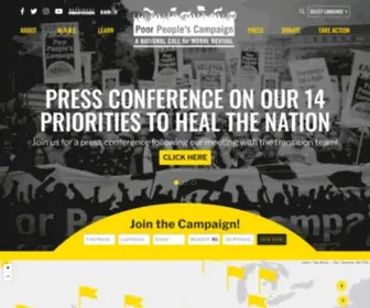 Poorpeoplescampaign.org(A National Call for Moral Revival) Screenshot