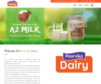 Poorvikadairy.in(Poorvika Dairy) Screenshot