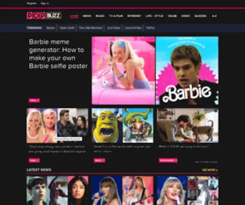 Pop-Buzz.com(Where pop culture meets internet buzz) Screenshot