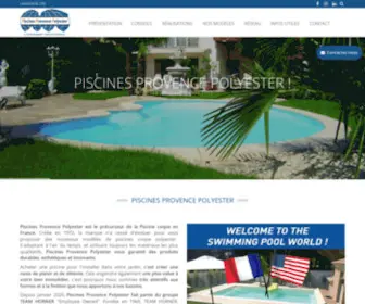 Pop-Piscines.com(Installation et Fabricant de piscines coque polyester) Screenshot