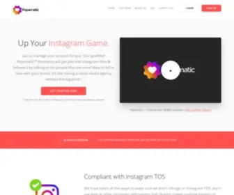 Popamatic.com(Instagram Assistants for just $39/month) Screenshot