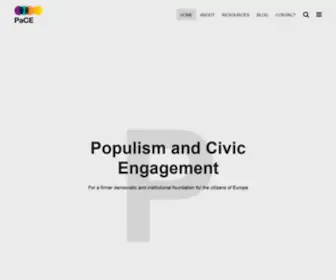 Popandce.eu(For a firmer democratic and institutional foundation for the citizens of Europe) Screenshot