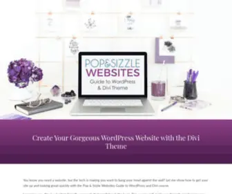 Popandsizzlewebsites.com(Pop & Sizzle Websites Guide to WordPress and Divi) Screenshot