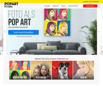 Popartprofis.com(Pop Art Foto auf Leinwand) Screenshot