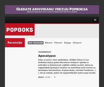Popboks.com(Web magazin za popularnu kulturu (arhiva)) Screenshot