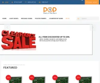 Popdisplayandsign.com(POP Display and Sign) Screenshot