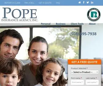 Popeins.com(Pope Insurance Agency) Screenshot