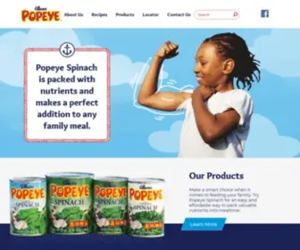 Popeyespinach.com(Popeye Spinach) Screenshot