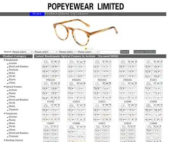 Popeyewear.com(POPEYEWEAR LIMITED) Screenshot