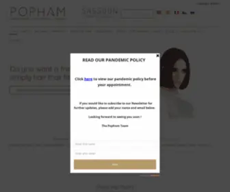 Popham.com(Popham hairdressing) Screenshot