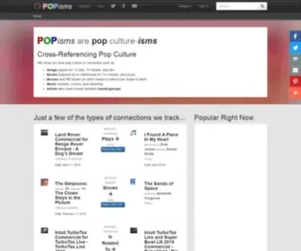 Popisms.com(Pop Culture Cross) Screenshot