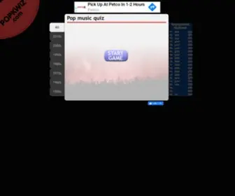 Popkwiz.com(Test yourself on music questions from 1955 up to now. What) Screenshot