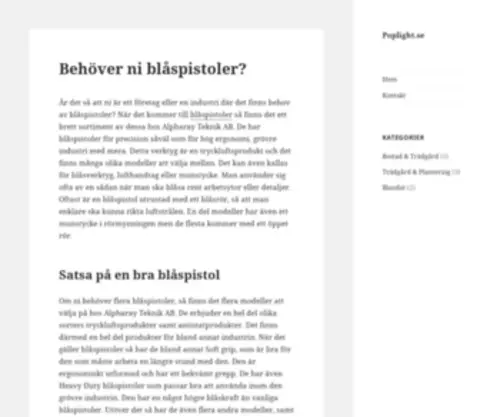 Poplight.se(Poplight) Screenshot