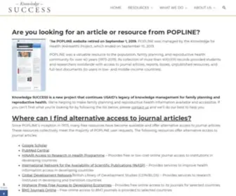 Popline.org(Knowledge success) Screenshot