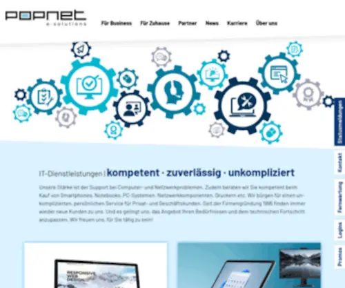 Popnet.ch(IT-Dienstleistungen und Produkte) Screenshot