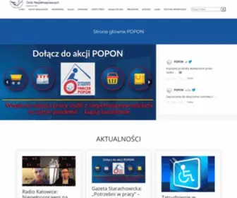 Popon.pl(POLSKA ORGANIZACJA PRACODAWCÓW OSÓB NIEPEŁNOSPRAWNYCH) Screenshot