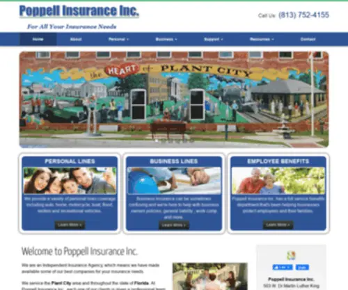 Poppellinsurance.com(Poppell Insurance Inc) Screenshot