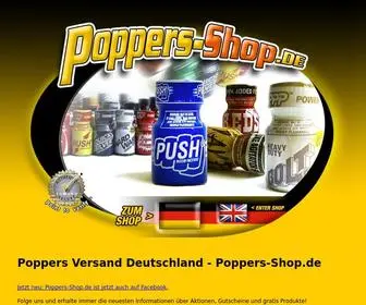 Poppers-Shop.de(Poppers Versand nach Deutschland Europa und International) Screenshot