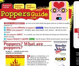 Poppersguide.com(Your guide to everything poppers) Screenshot