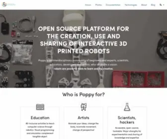 Poppy-Project.org(Poppy Project) Screenshot