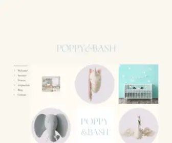 Poppyandbash.com(A Modern Children's Design Firm) Screenshot