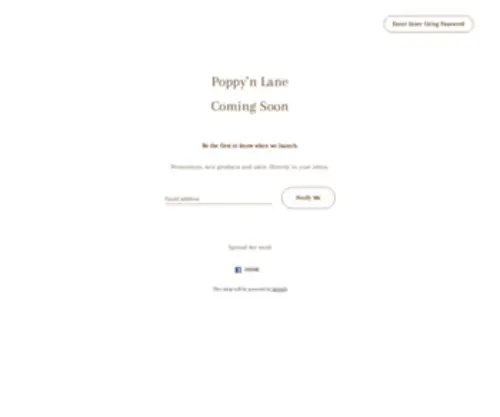 Poppynlane.com(Poppy’n) Screenshot