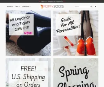 Poppysocks.com(Your one stop shop for all things socks) Screenshot