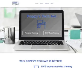 Poppystechaid.com(The mission of Poppy's Tech Aid) Screenshot