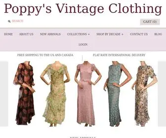Poppysvintageclothing.com(Poppy's Vintage Clothing) Screenshot