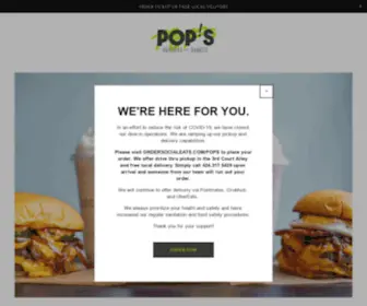 Popsburgers.com(S Burgers & Shakes) Screenshot