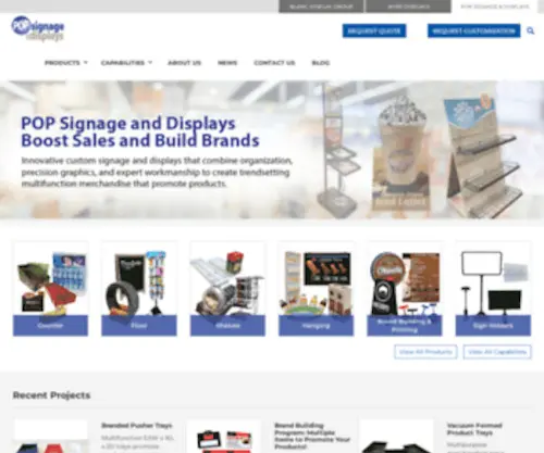 Popsignageanddisplays.com(Brand Building) Screenshot