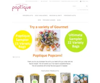 Poptiquepopcorn.com(Poptique Gourmet Popcorn) Screenshot