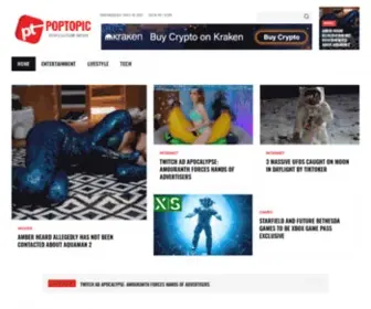 Poptopic.com.au(Pop-Culture Gossip & News Source) Screenshot