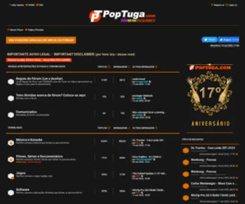 Poptuga.com(Índice) Screenshot