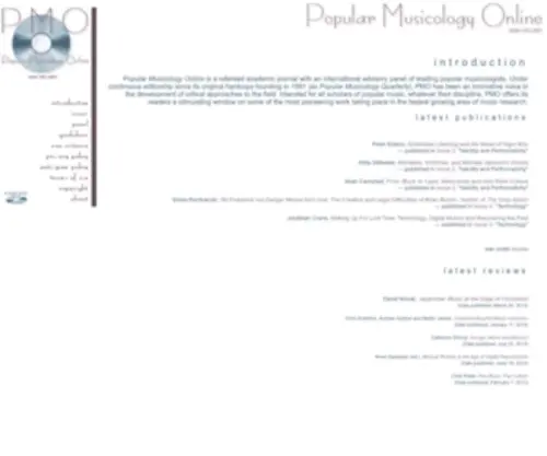 Popular-Musicology-Online.com(Popular Musicology Online) Screenshot