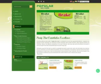 Popularbiochem.com(Organic Agricultural Chemicals manufacturers) Screenshot