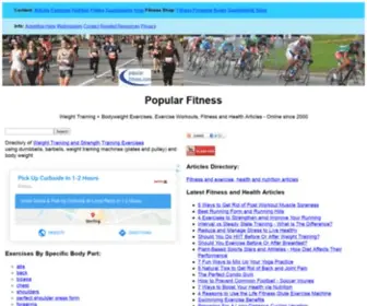 Popularfitness.com(Popular Fitness) Screenshot