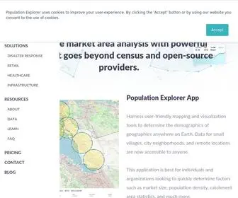 Populationexplorer.com(Population Explorer) Screenshot