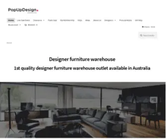 Popupdesign.com.au(Australian First Designer Furniture Warehouse Clearance) Screenshot