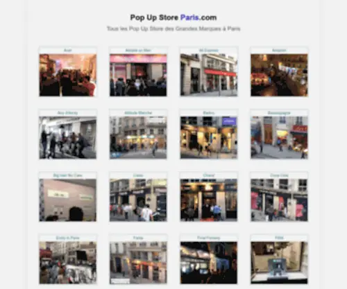 Popupstoreparis.com(Pop Up Store Paris.com) Screenshot